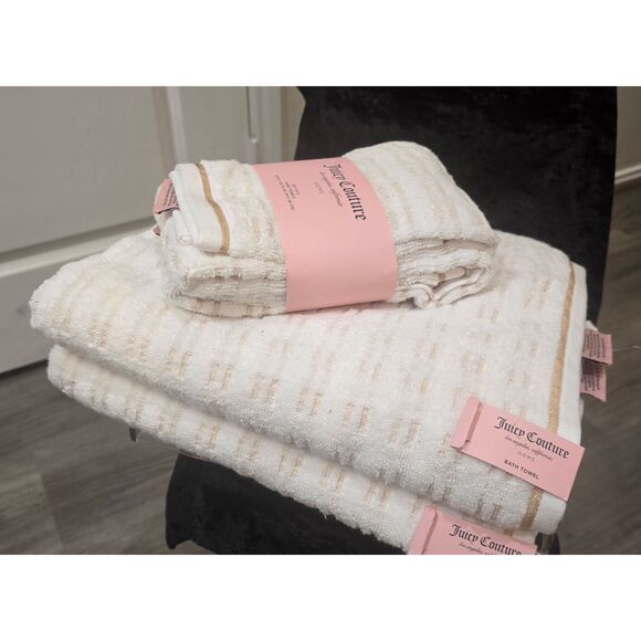 Juicy Couture Home Set of 2 Striped Hand Towels - Picture 5 of 9